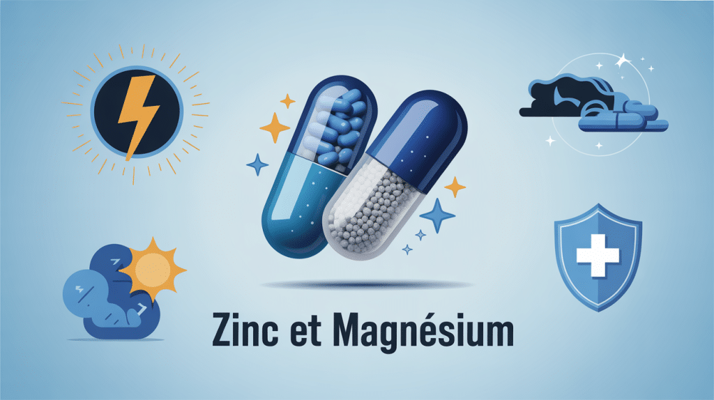 zinc et magnesium ensemble sous forme de capsules et bienfaits