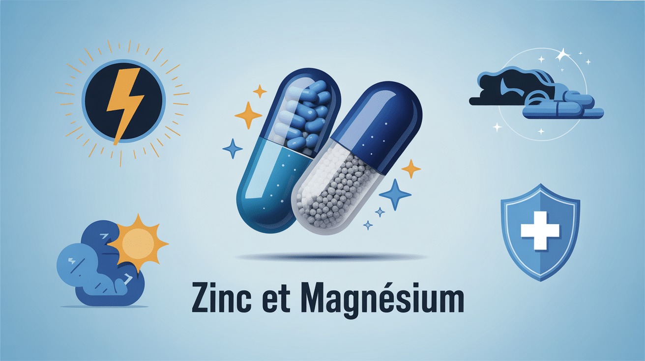 zinc et magnesium ensemble sous forme de capsules et bienfaits