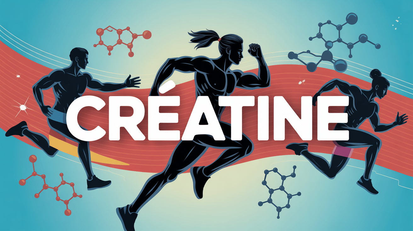 a quoi sert la creatine illustration energie athlètes molécules