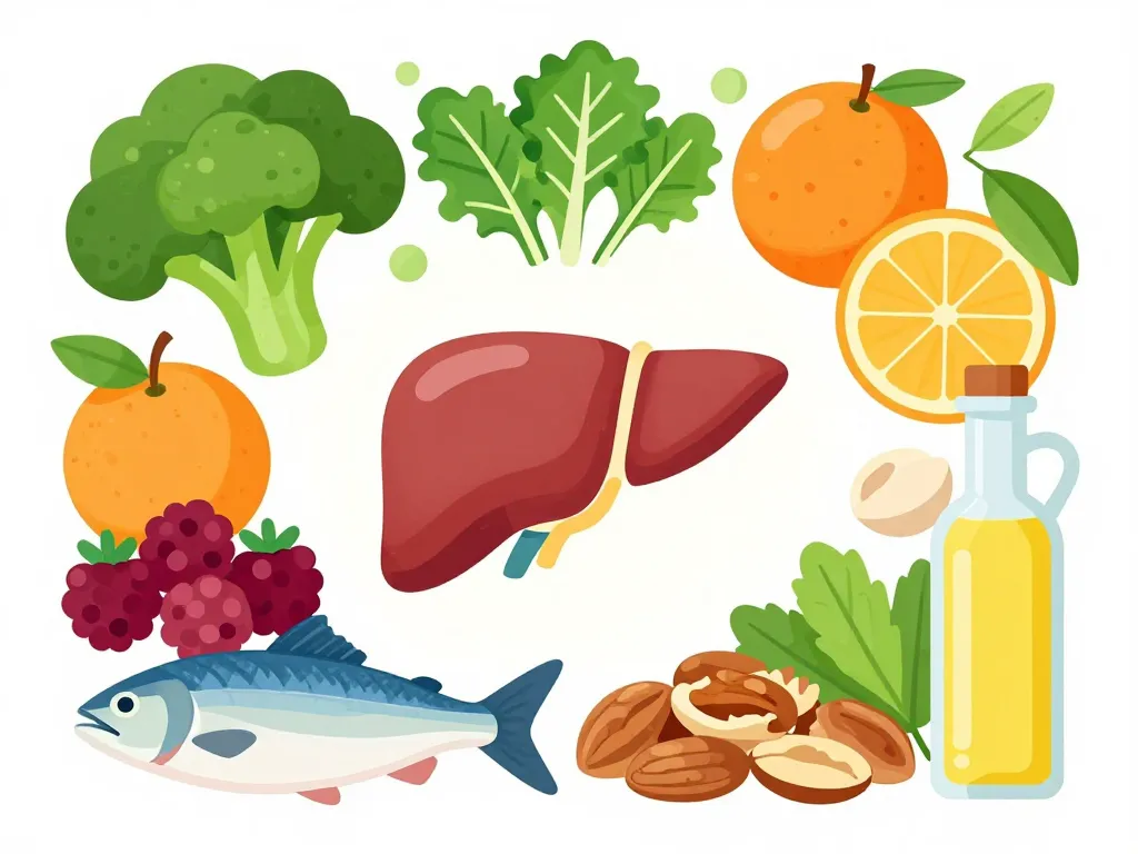 aliment bon pour le foie table avec aliments protecteurs