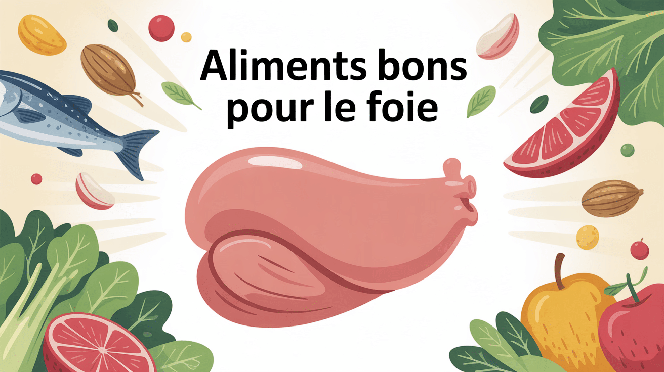 illustration aliment bon pour le foie et santé hépatique