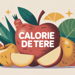 Illustration nutrition calories une pomme de terre, santé et équilibre alimentaire