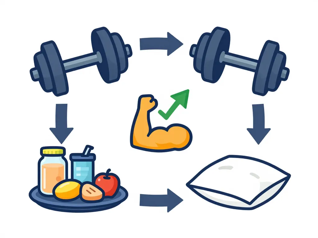 diagramme bases comment se muscler rapidement entraînement nutrition récupération