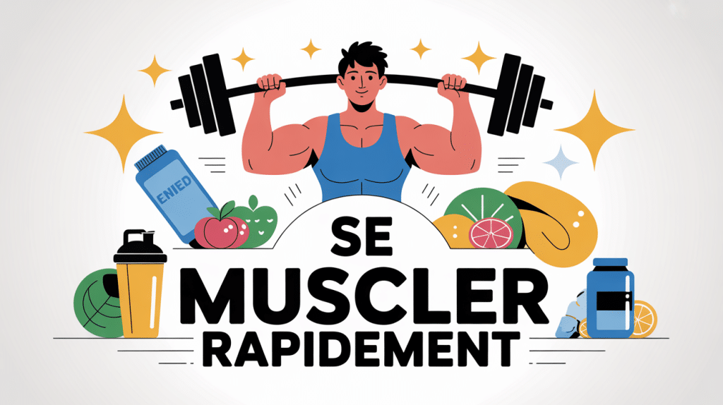 illustration de comment se muscler rapidement séance nutrition récupération