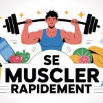 illustration de comment se muscler rapidement séance nutrition récupération
