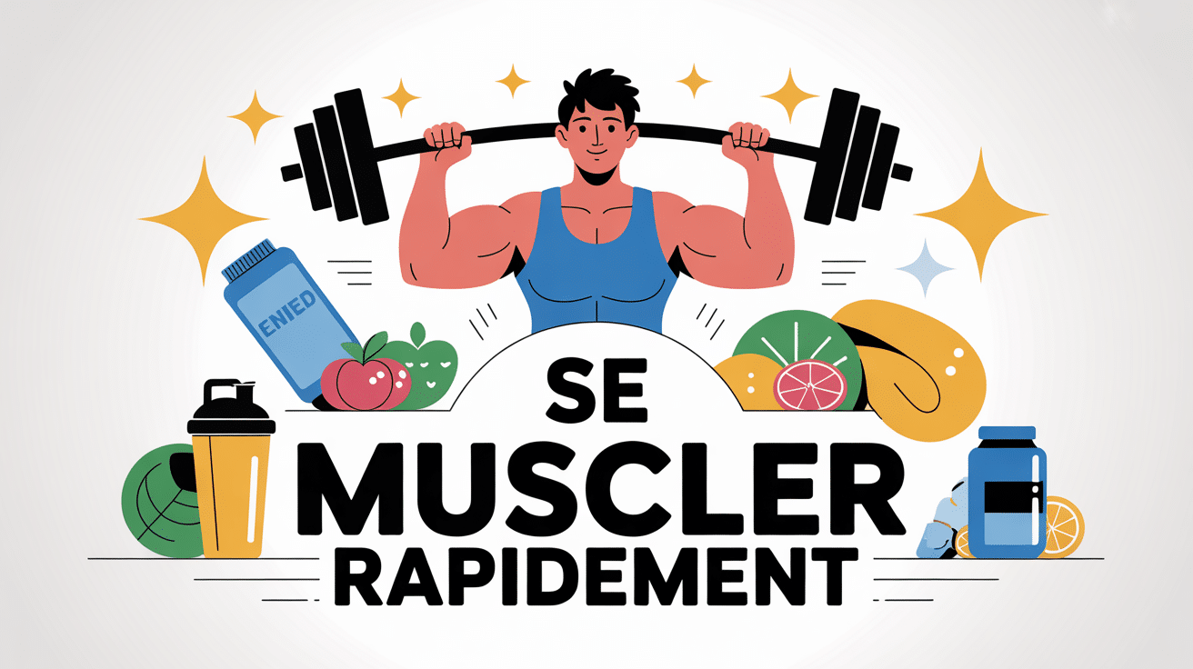 illustration de comment se muscler rapidement séance nutrition récupération
