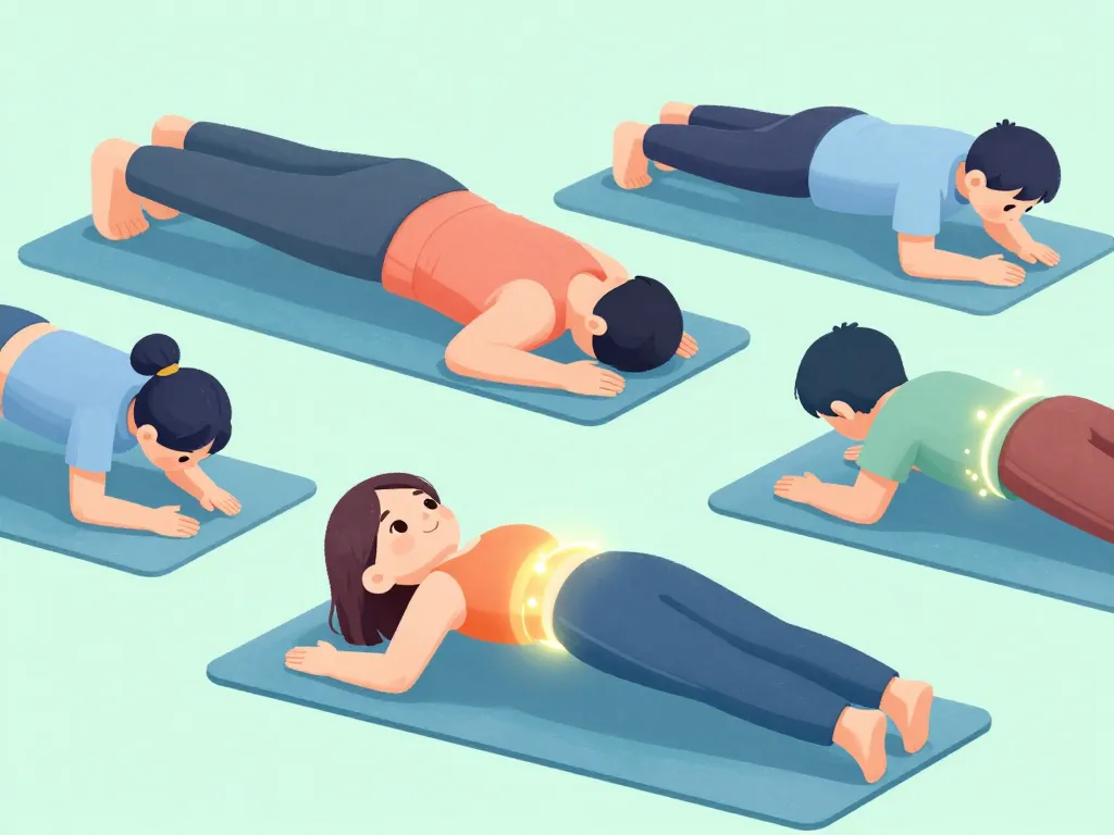 Personnages exercices transverse de l abdomen gainage