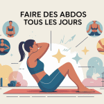 illustration faire des abdos tous les jours routine