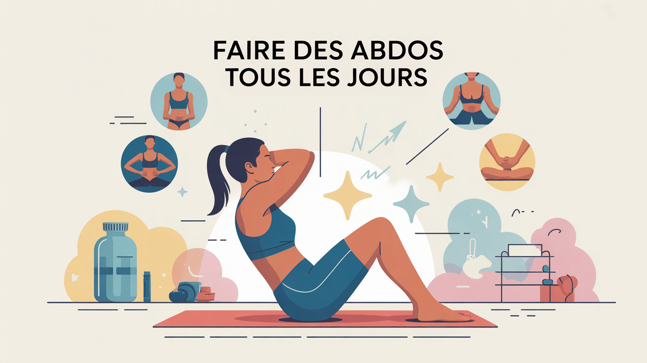 illustration faire des abdos tous les jours routine