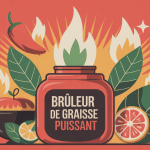 le plus puissant brûleur de graisse avec ingrédients naturels et métaphore d'énergie