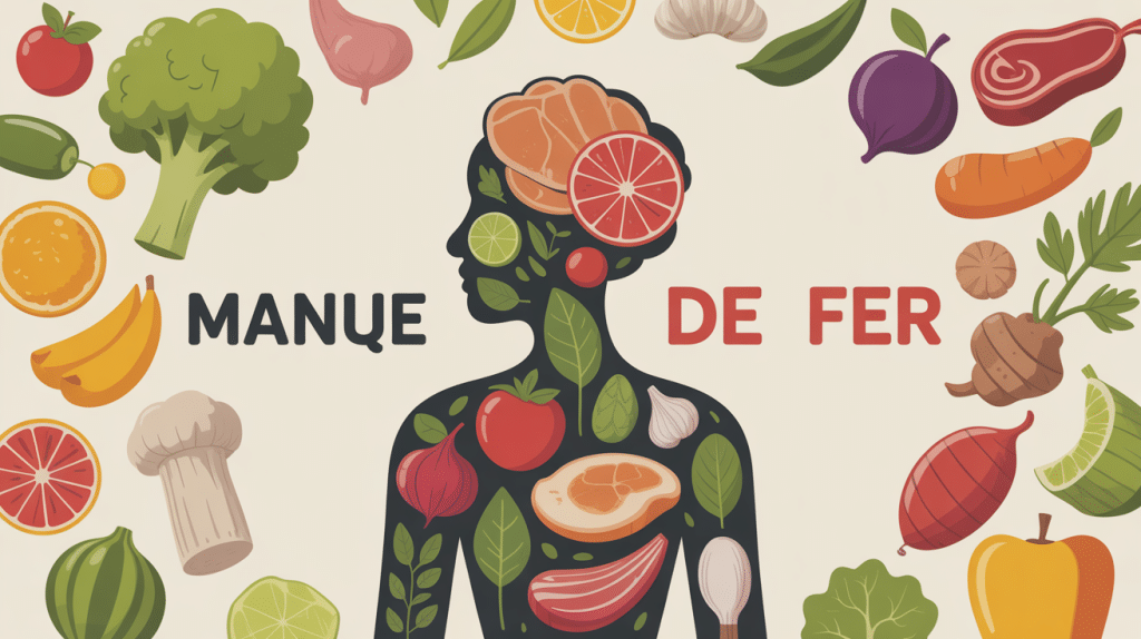 manque de fer quoi manger illustration aliments riches