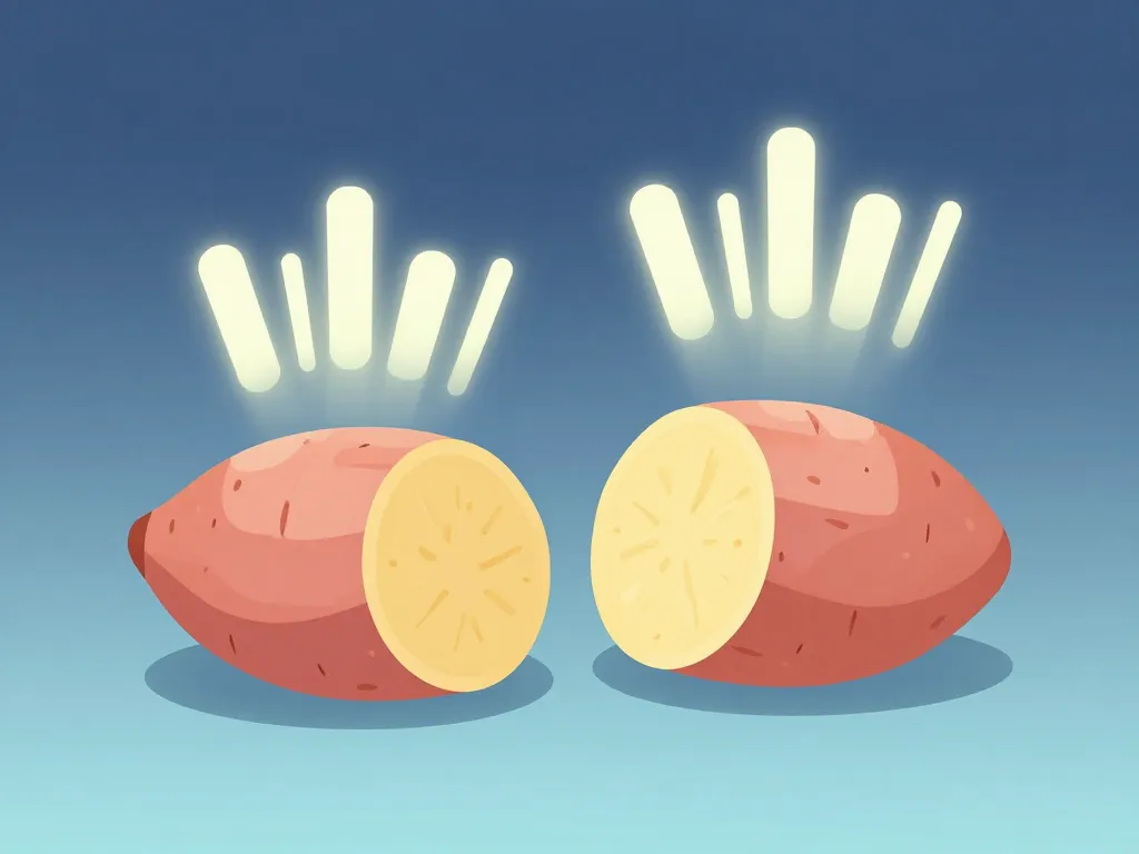 visuel calories patate douce vs pomme de terre