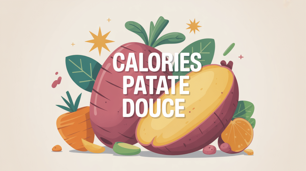 illustration calories patate douce fibres vitamines