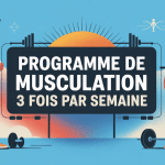 Illustration du programme musculation 3 fois par semaine moderne et dynamique