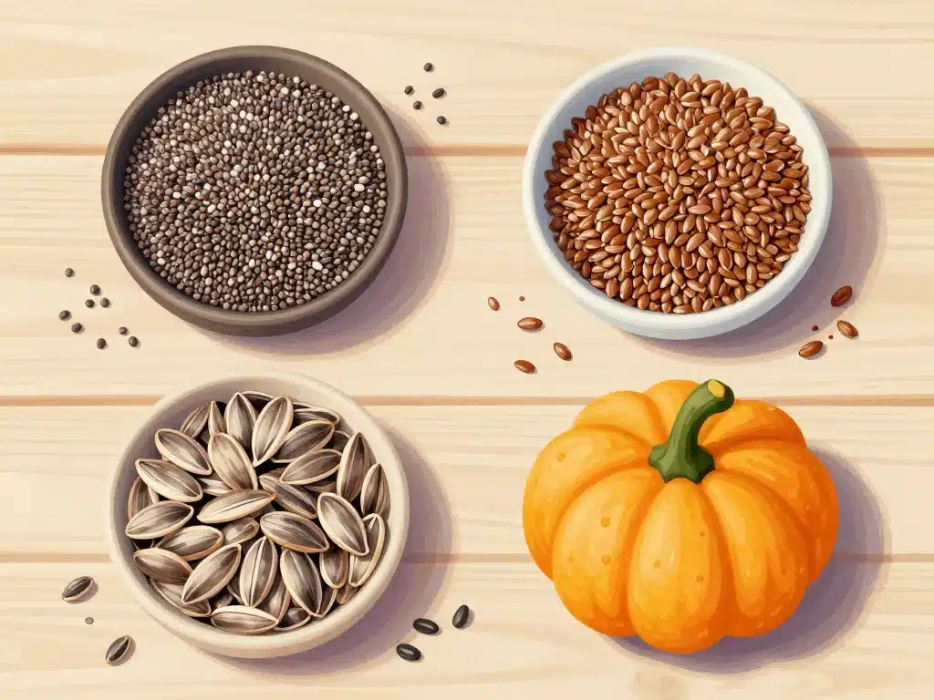 quelle quantite de graines par jour chia lin tournesol courge