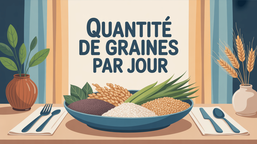 quelle quantite de graines par jour assiette graines saines colorée