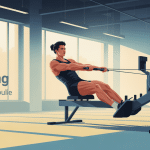 rowing assis a la poulie exercice salle illustration