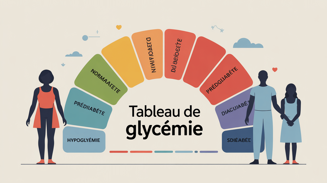 taux de glycemie : tableau des zones normales et à risque illustré
