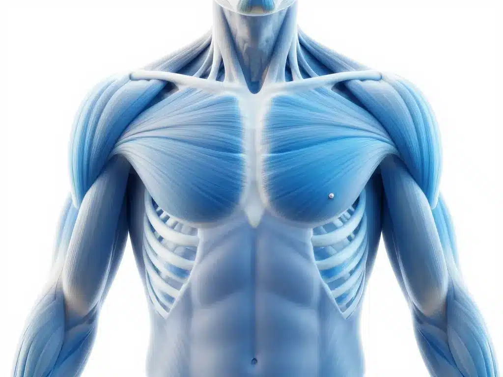 diagramme anatomique travailler le haut des pecs faisceau claviculaire