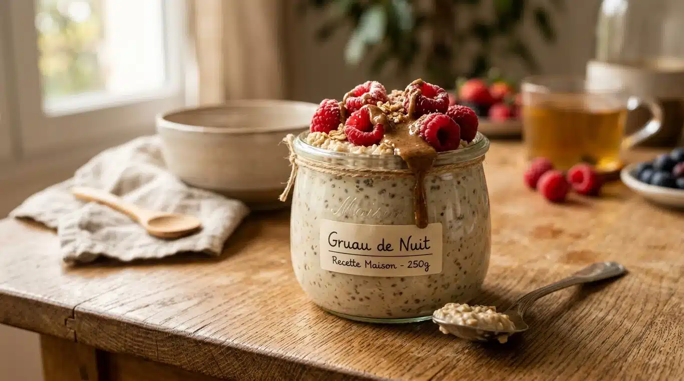 Bol de porridge crémeux à l'avoine et aux framboises