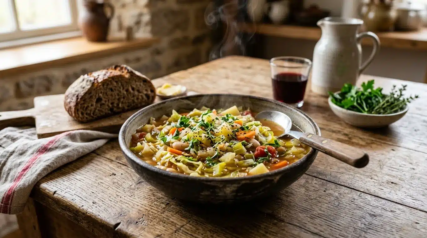 Bol de soupe aux choux maison