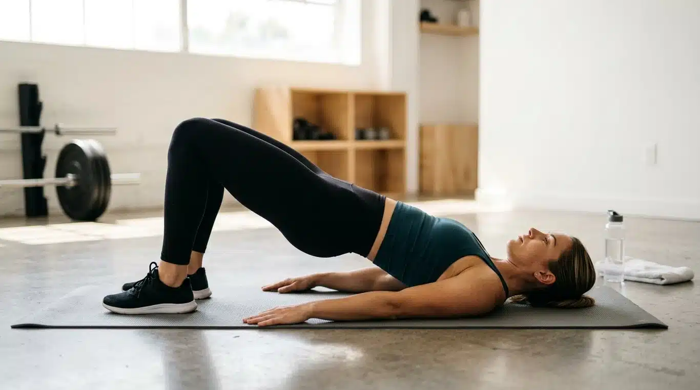 Démonstration de la technique correcte du hip thrust au sol