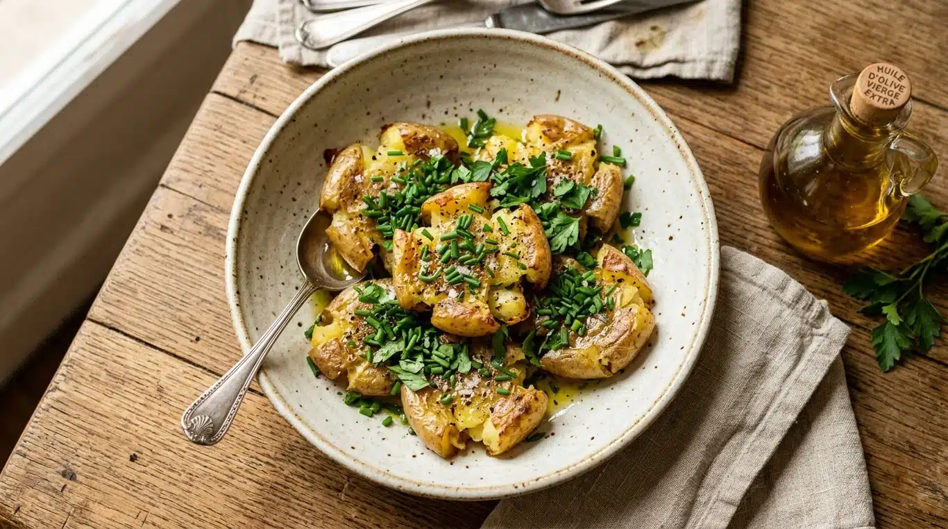 Écrasé de pommes de terre aux herbes fraîches