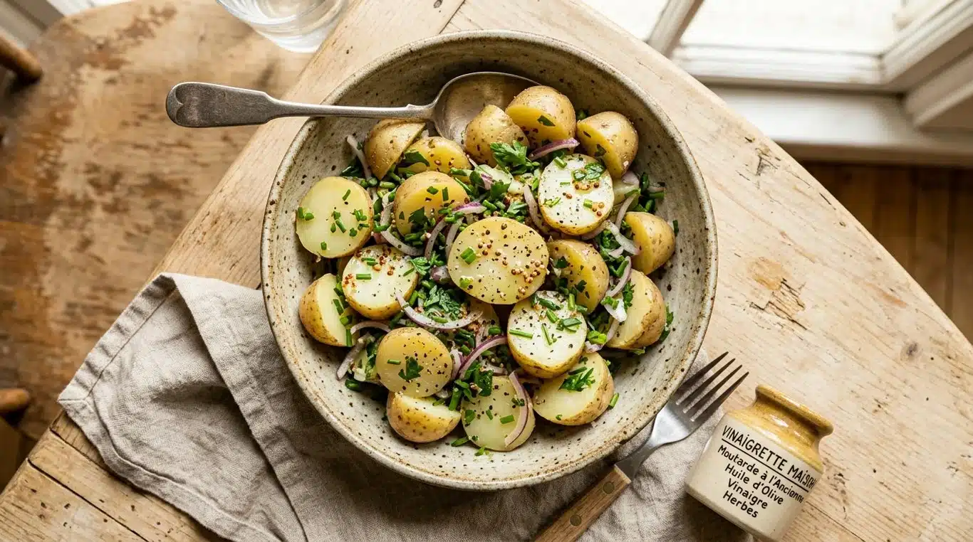 Salade de pommes de terre nouvelles à l'ancienne