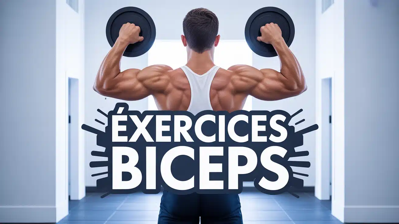 athlète stylisé curl biceps haltères exercices biceps