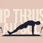 Illustration hip thrust au sol silhouette stylisée