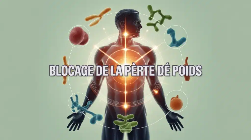 Illustration vectorielle des mécanismes du blocage de la perte de poids