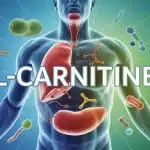 Illustration vectorielle L carnitine metabolism energie mitochondries