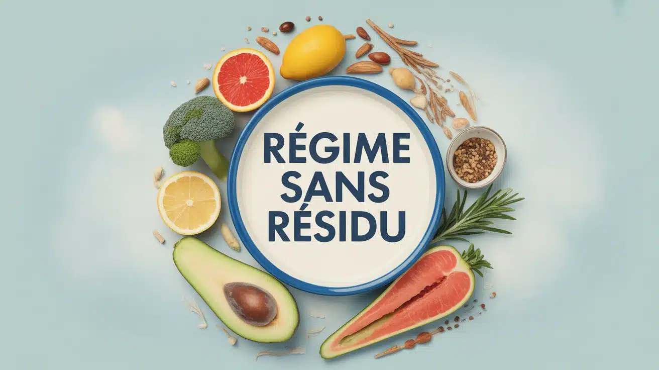Illustration régime sans résidu aliments autorisés et interdits
