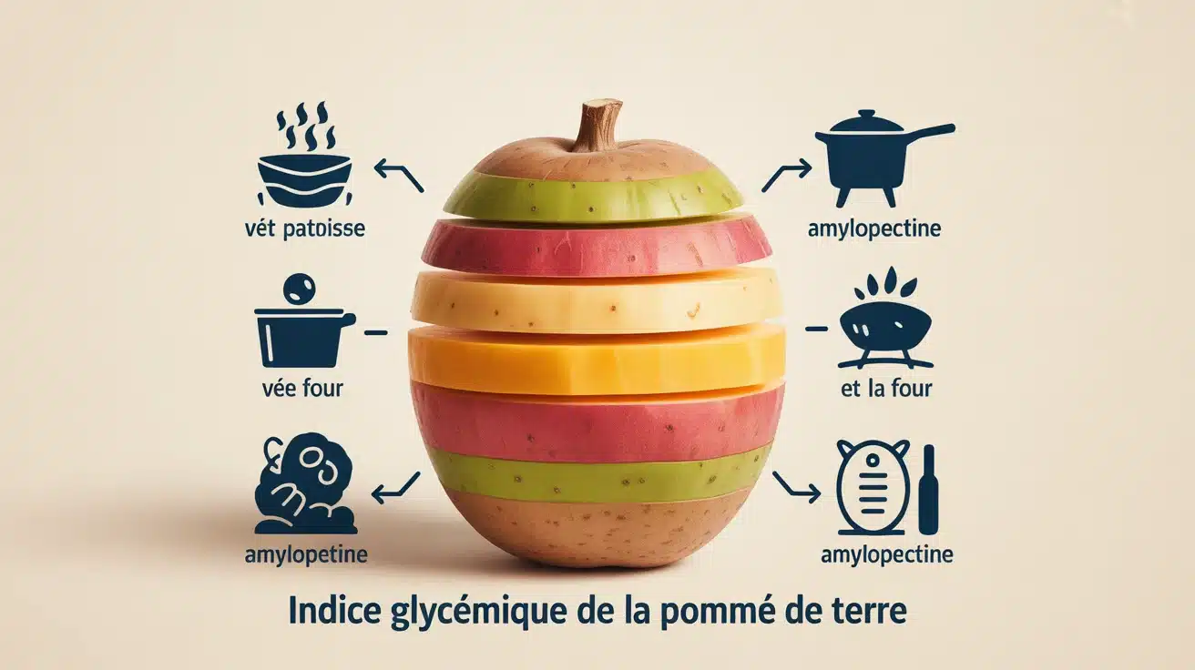 illustration indice glycémique de la pomme de terre avec couches d amidon et méthodes de cuisson