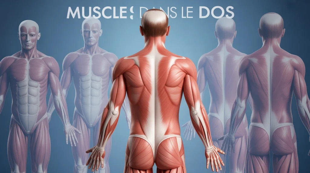 vue vectorielle des muscles dans le dos