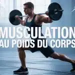 Silhouette d'athlète en musculation au poids du corps