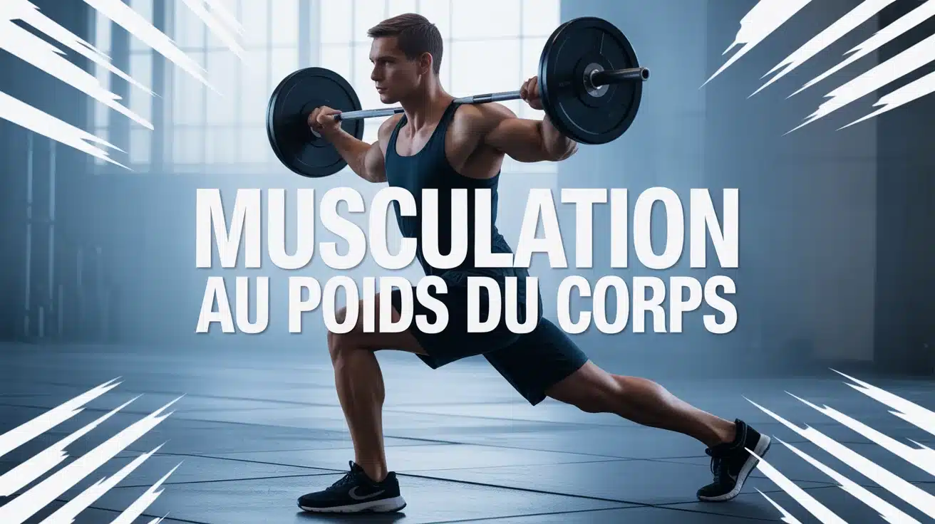 Silhouette d'athlète en musculation au poids du corps