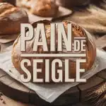 pain de seigle artisanal tranche sur planche en bois
