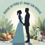Illustration couple futur mariés santé bien-être perdre du poids avant son mariage