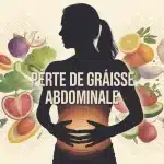 Silhouette humaine avec zone abdominale en lumière pour perte de graisse abdominale