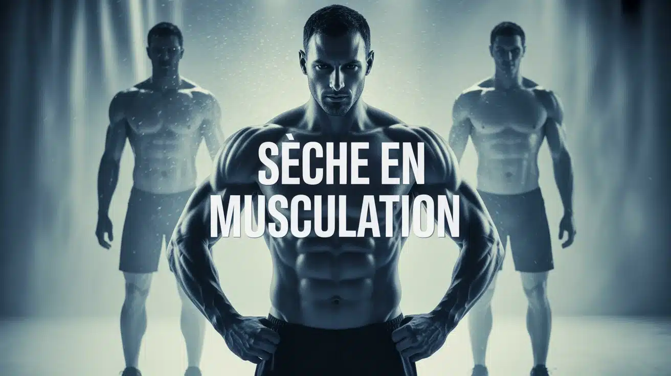 Illustration vectorielle sèche en musculation athlète silhouette