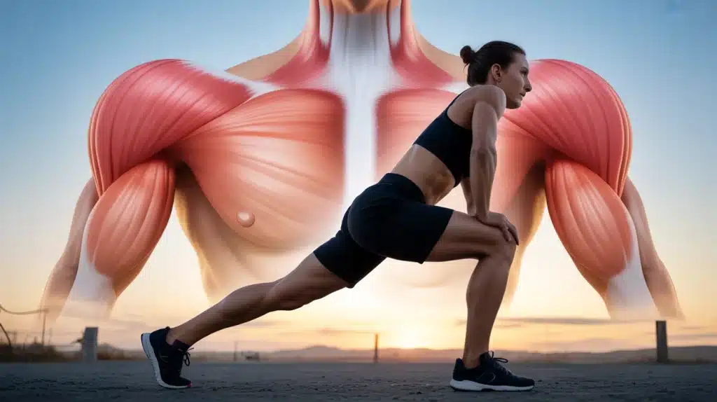 Illustration vectorielle soulevé de terre jambes tendues vue latérale