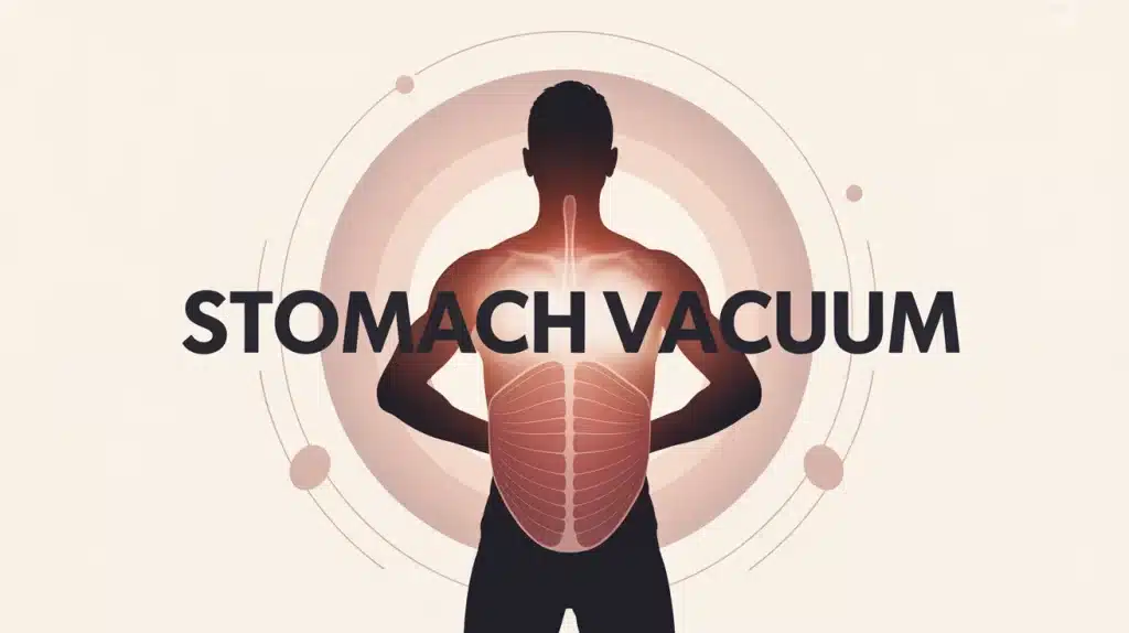 Illustration stomach vacuum silhouette humaine zone abdominale