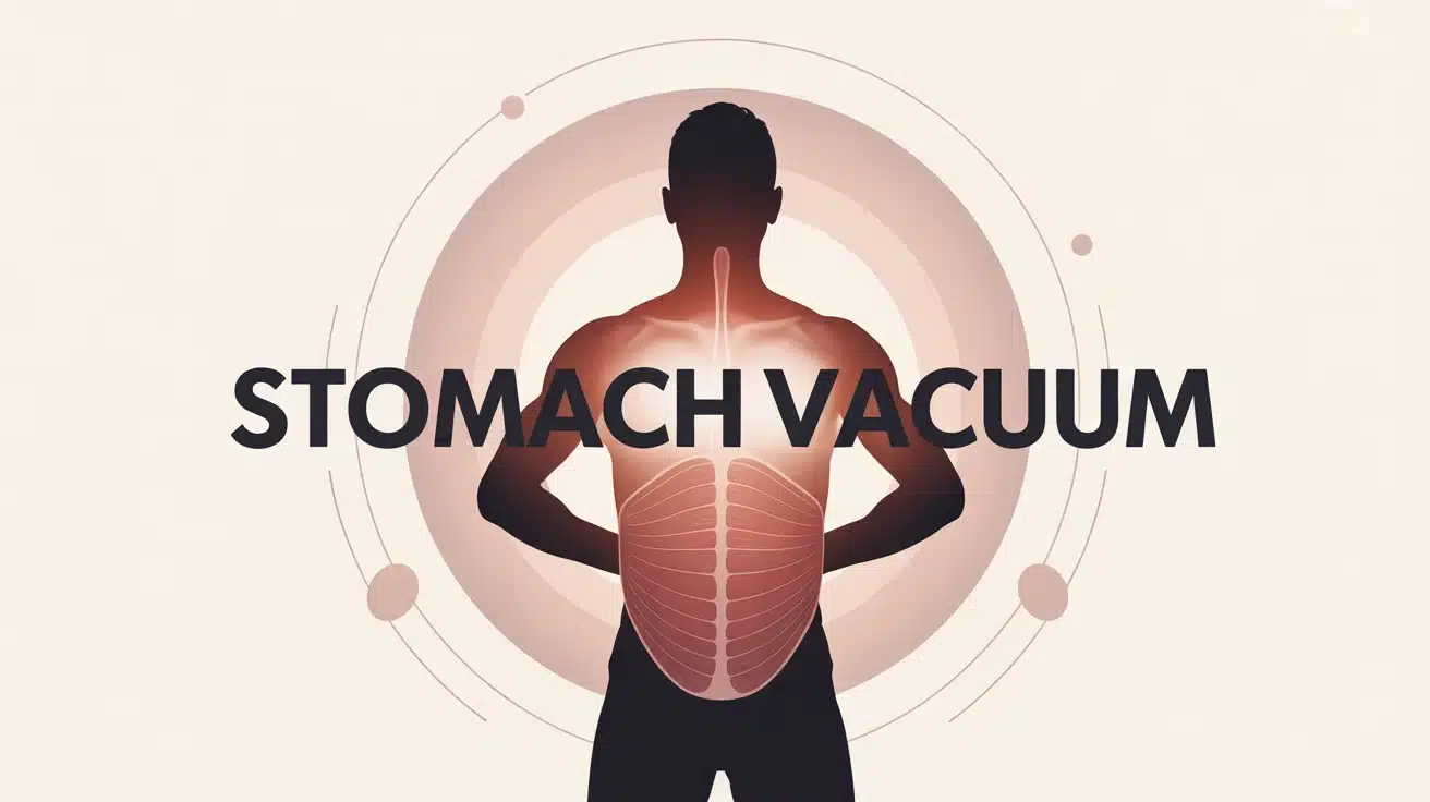 Illustration stomach vacuum silhouette humaine zone abdominale