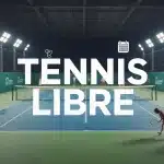 illustration tennis libre avec joueurs et smartphone