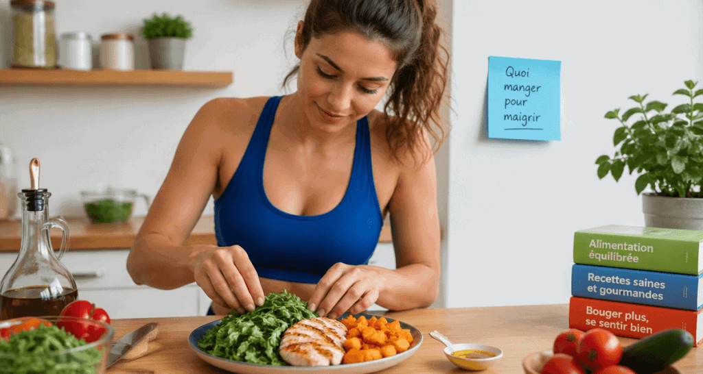 quoi manger pour maigrir assiette légumes poulet