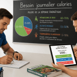 besoin journalier calories calcul nutritionniste à table