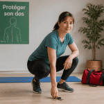hernie discale mouvements interdits femme ramasse clés posture sécurisée