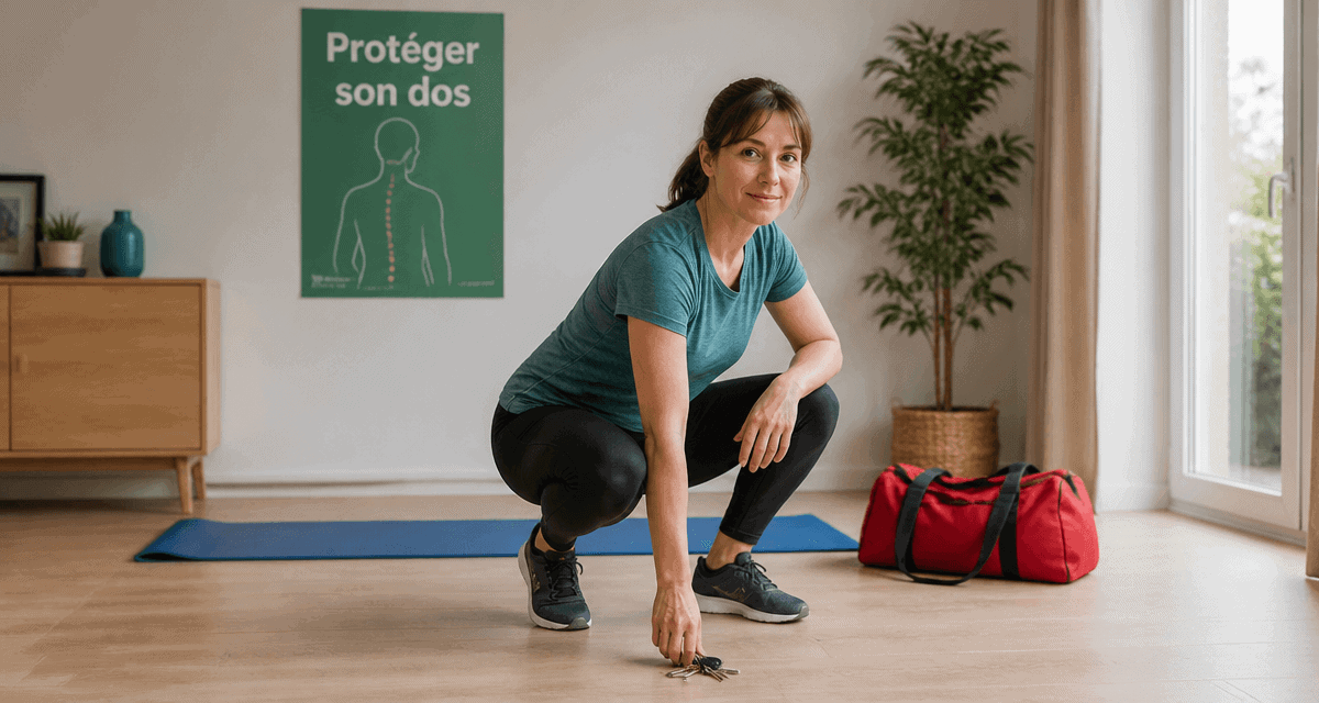 hernie discale mouvements interdits femme ramasse clés posture sécurisée