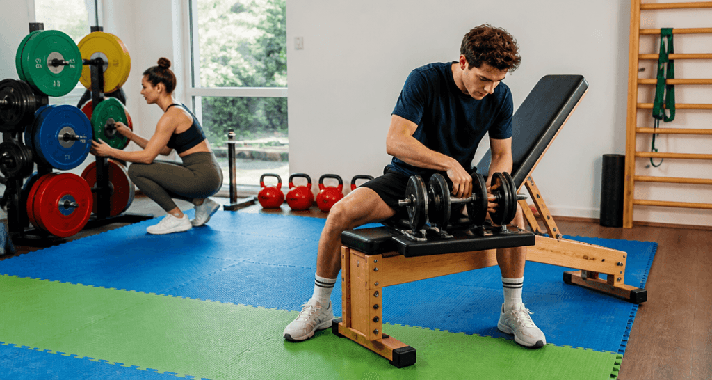 poid de muscu haltères kettlebells home gym